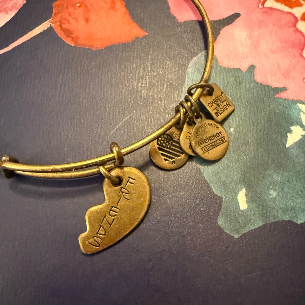 Gold Charm Bracelet with Friends Pendant